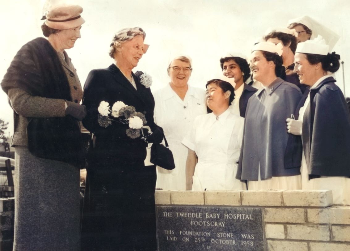 Tweddle Dame Jacobena Angliss DBE and Lady Herring 1958